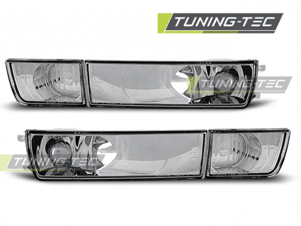 Upgrade Klarglas Frontblinker / Nebelscheinwerfer-Dummy für VW Golf 3 91-97 / Vento 92-98 chrom